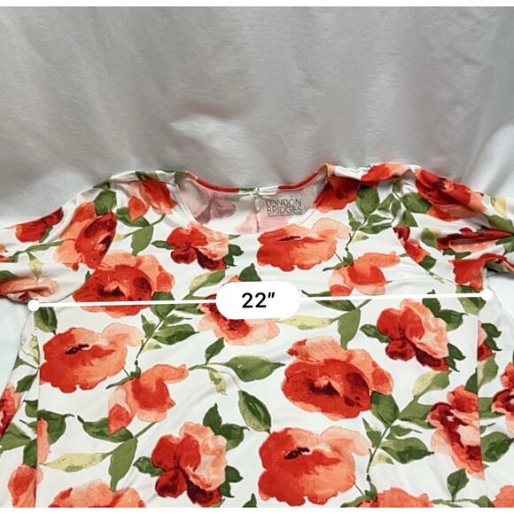 London Bridges Jessi Midi Dress Poppy Print Pockets Size Medium Fits 8-16 - Picture 3 of 4